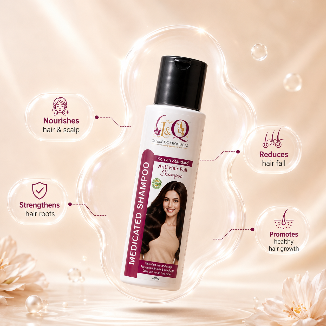 I & Q Korean Standard Anti Hair Fall Medicated Shampoo