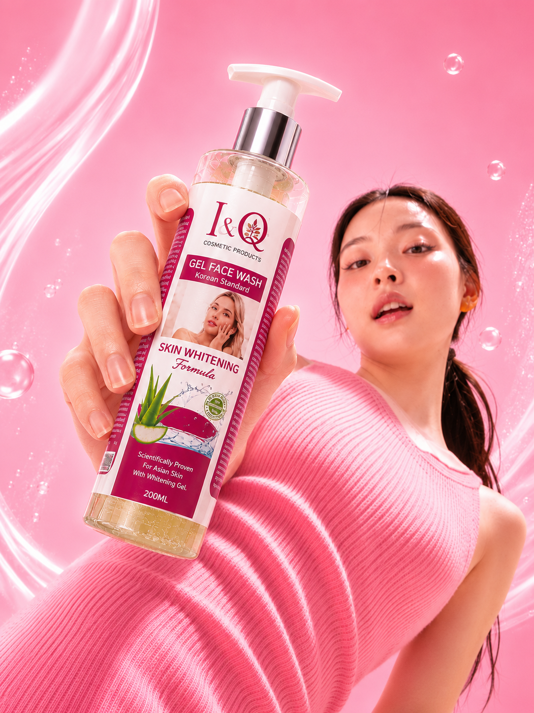 I&Q Korean Standard Gel Face Wash – Skin Brightening Formula