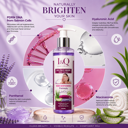 I&Q Korean Standard Gel Face Wash – Aloe Vera Skin Brightening Formula