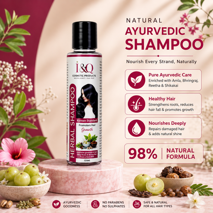 I&Q Natural Ayurvedic Herbal Shampoo – Hair Growth & Hair Fall Care